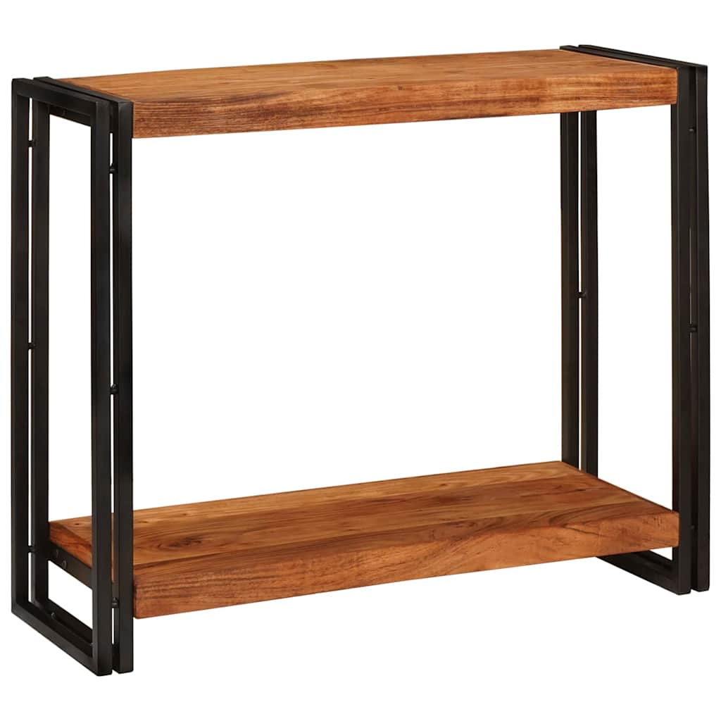 Konsolentisch mit Regal Braun 90 x 33 x 75 cm Massivholz Akazie