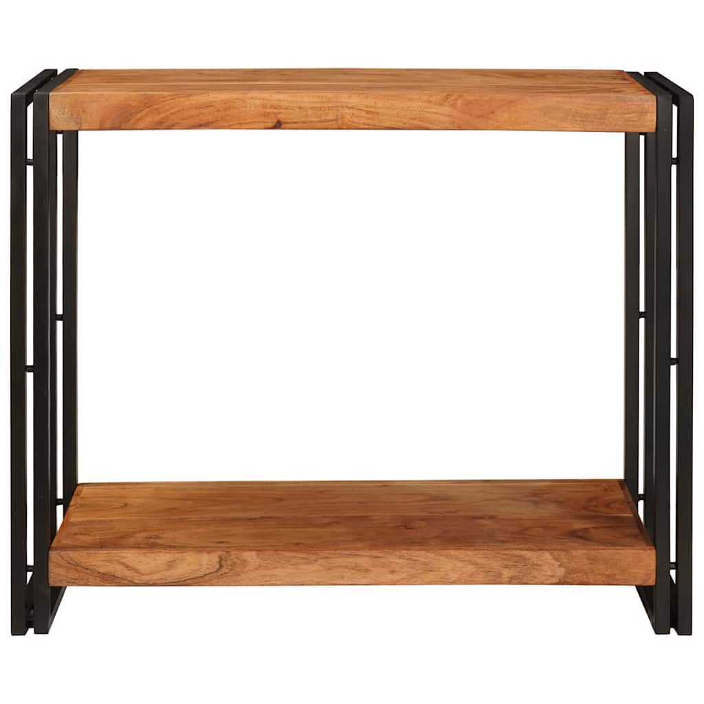 Konsolentisch mit Regal Braun 90 x 33 x 75 cm Massivholz Akazie