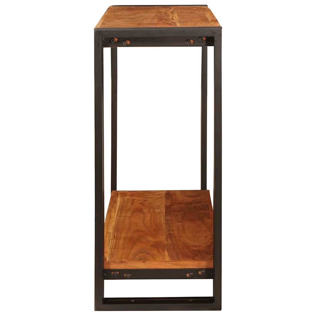 Konsolentisch mit Regal Braun 90 x 33 x 75 cm Massivholz Akazie