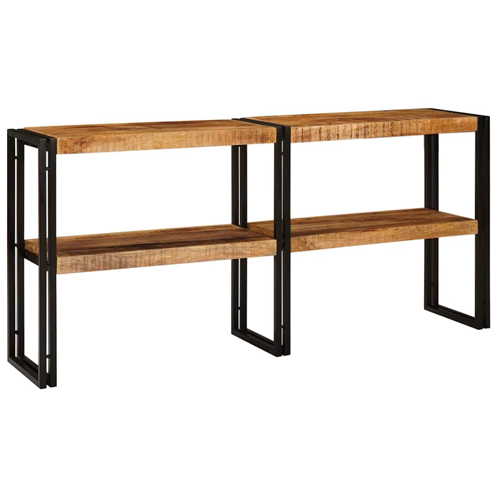 Konsolentisch mit Regal Braun 160 x 33 x 75 cm Massivholz Mango