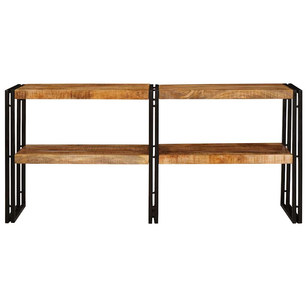 Konsolentisch mit Regal Braun 160 x 33 x 75 cm Massivholz Mango