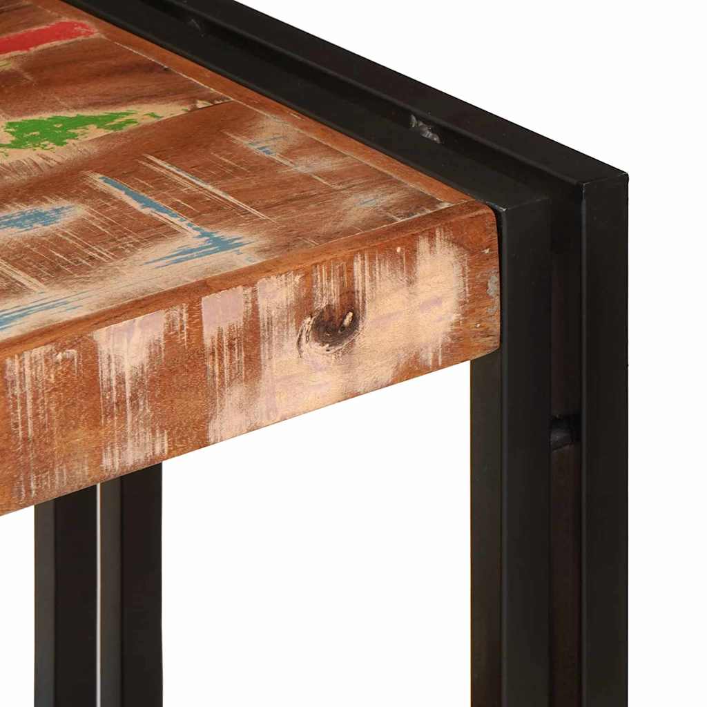 Konsolentisch mit Regal Mehrfarbig Massives upgecyceltes Holz