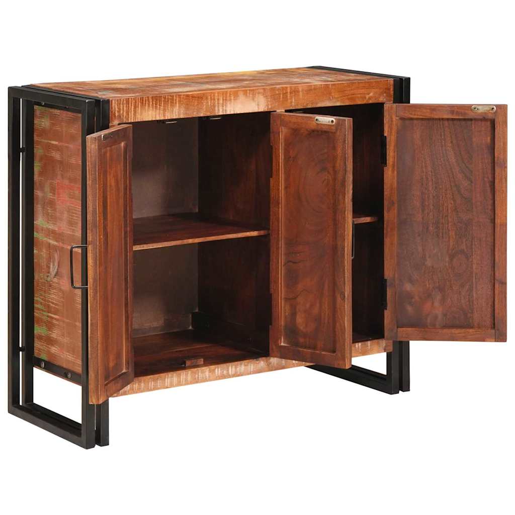 Sideboard mit Türen Braun Massives recyceltes Holz und Metall
