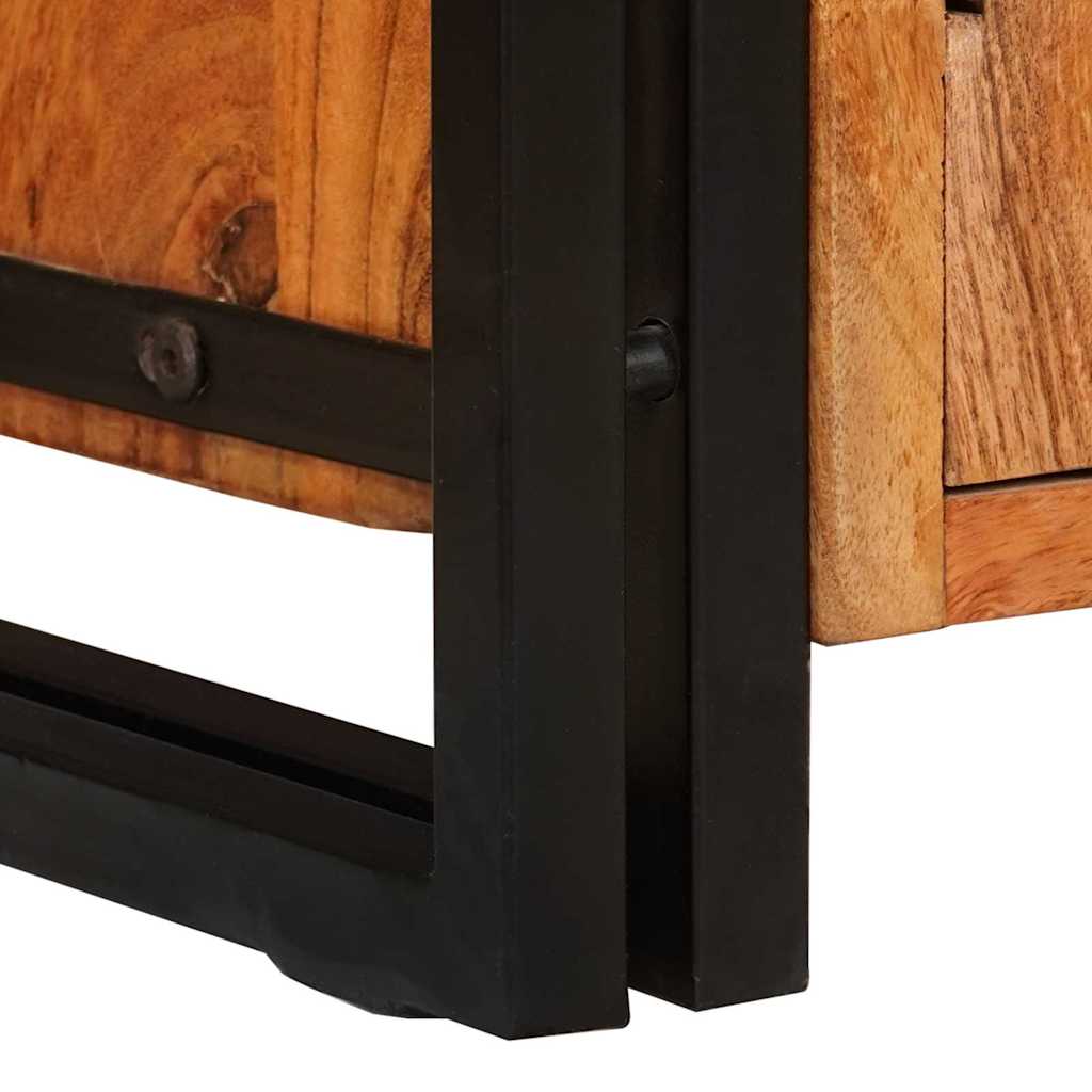 TV-Schränk mit Regal Braun 120 x 33 x 50 cm Massivholz Akazie