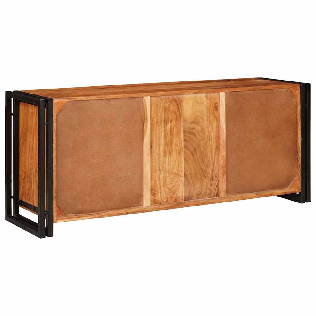 TV-Schränk mit Regal Braun 120 x 33 x 50 cm Massivholz Akazie