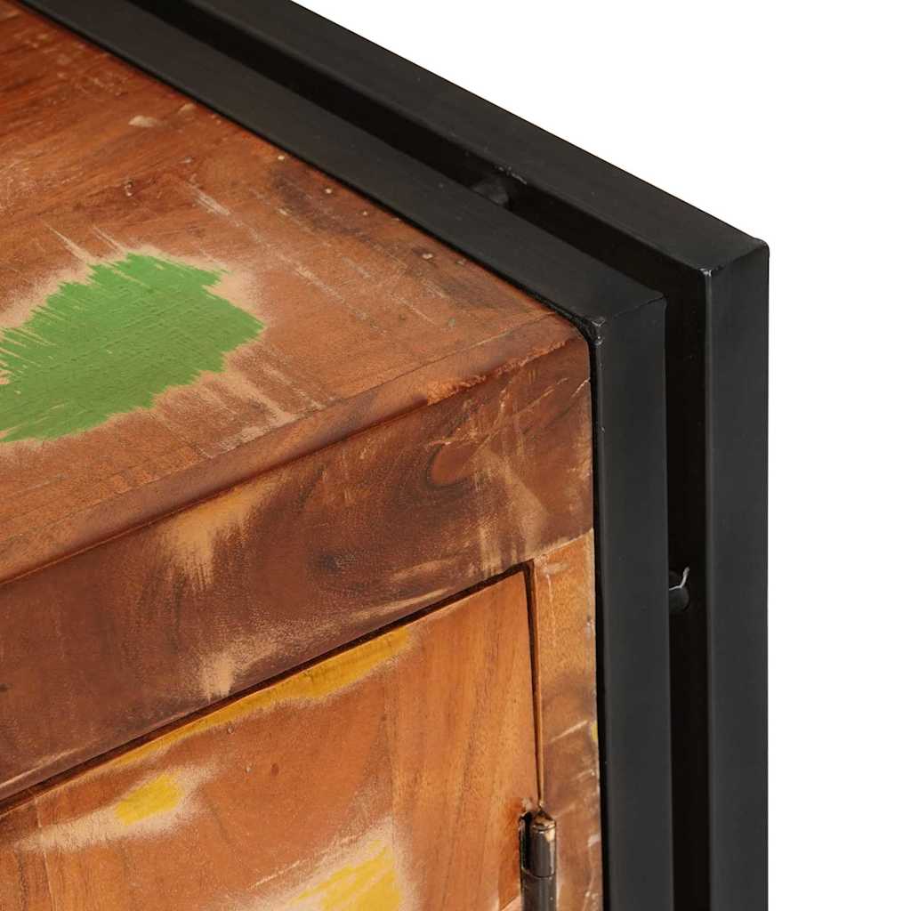 TV-Schränk mit Tür Mehrfarbig 120 x 33 x 50 cm Massives Altholz