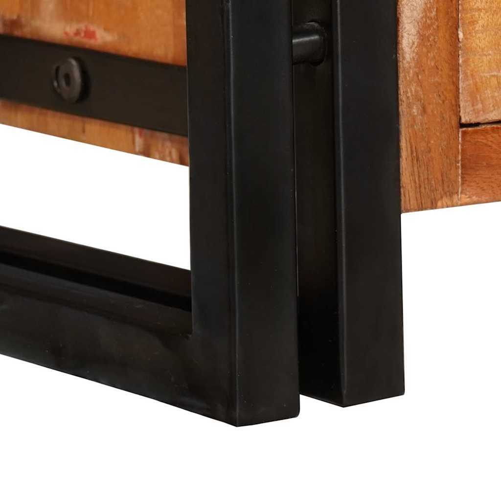 TV-Schränk mit Tür Mehrfarbig 120 x 33 x 50 cm Massives Altholz