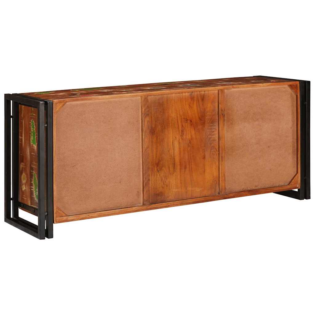 TV-Schränk mit Tür Mehrfarbig 120 x 33 x 50 cm Massives Altholz