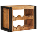 Weinregal Braun 60 x 45 x 33 cm Massives grobes Mangoholz
