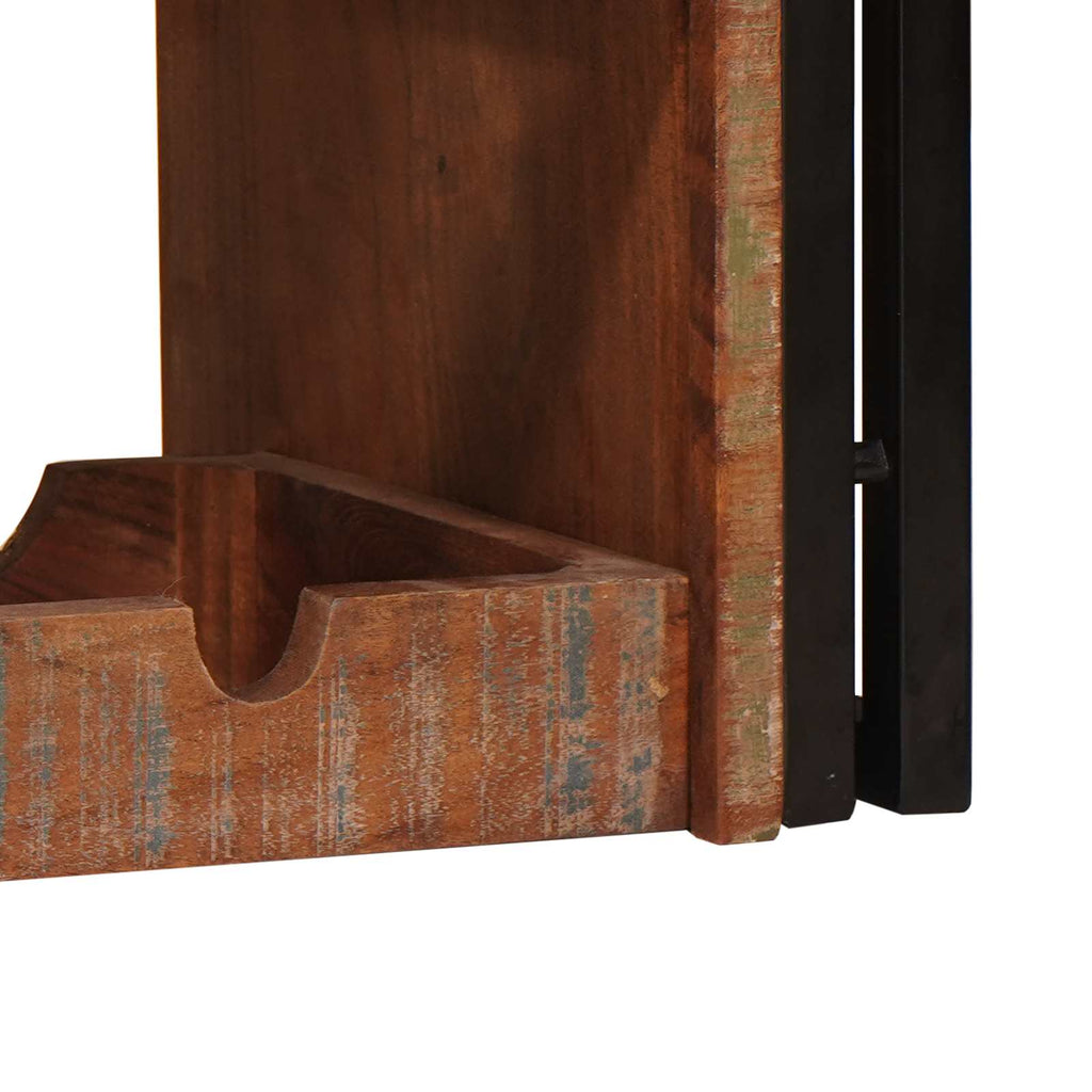 Weinregal Braun 100 x 45 x 33 cm Massives Altholz