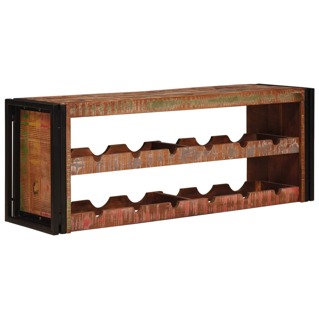 Weinregal Braun 120 x 45 x 33 cm Massives Altholz