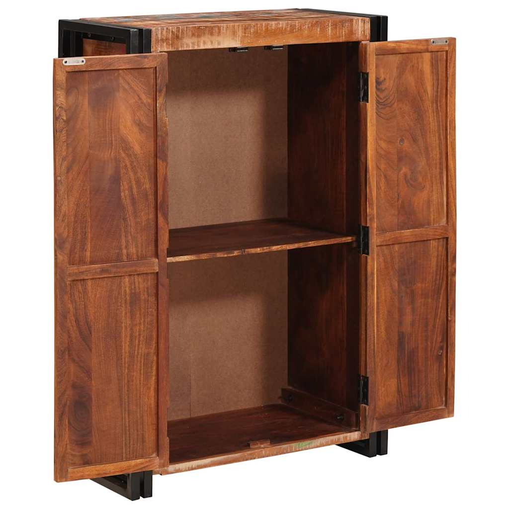 Highboard mit Türen Braun Massives recyceltes Holz und Metall