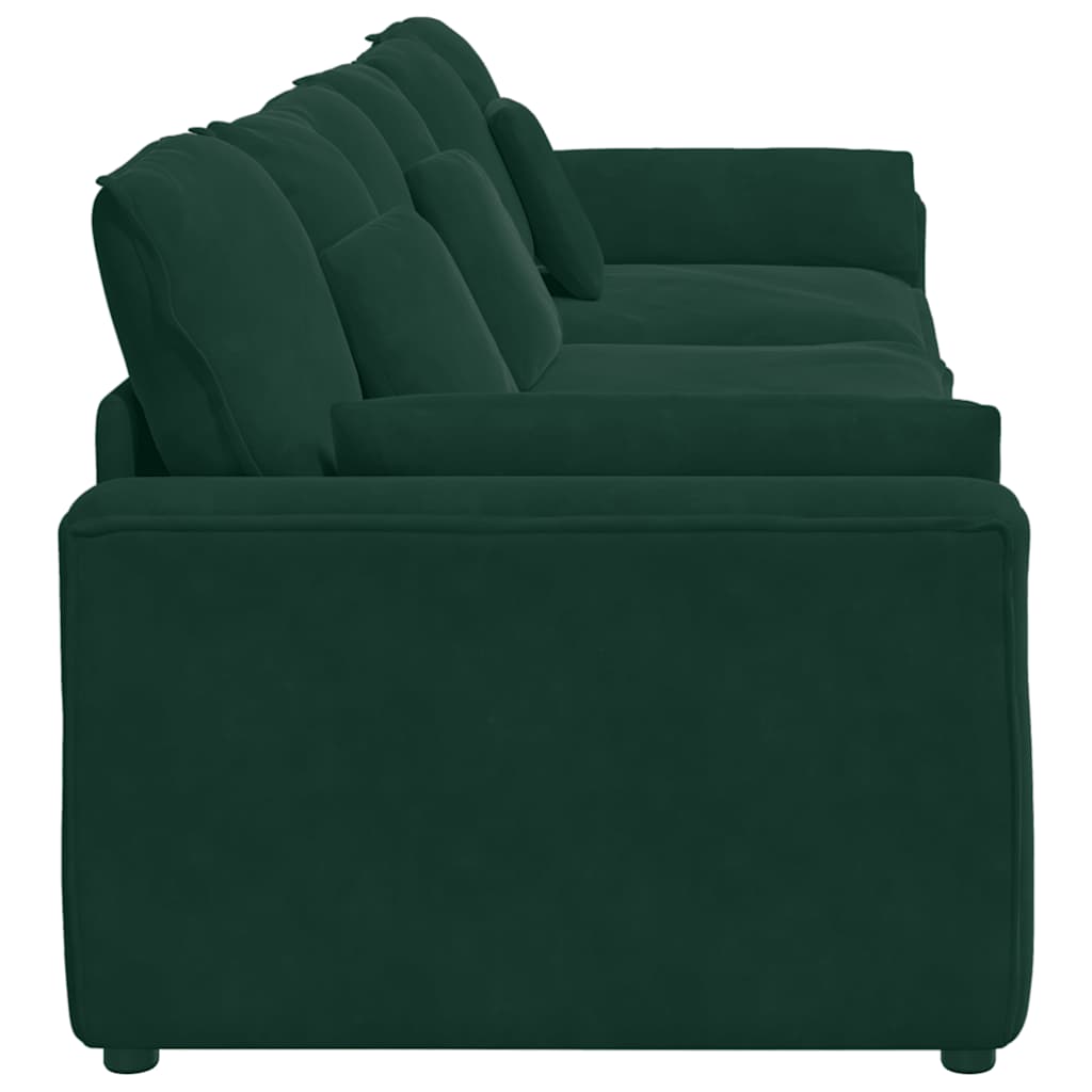 Modulares Sofa mit Kissen Dunkelgrün