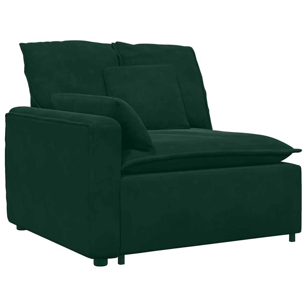 Modulares Sofa mit Kissen Dunkelgrün