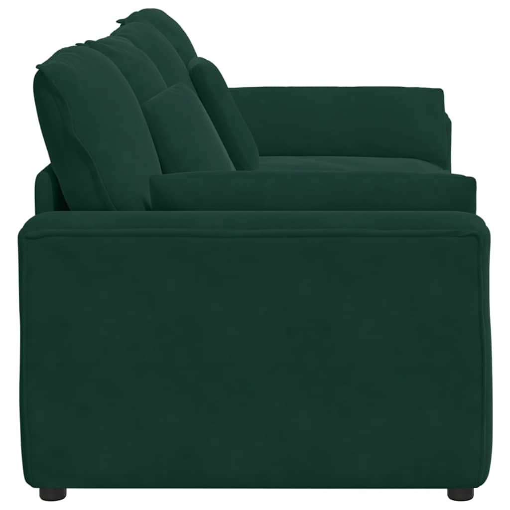 Modulares Sofa mit Kissen Dunkelgrün