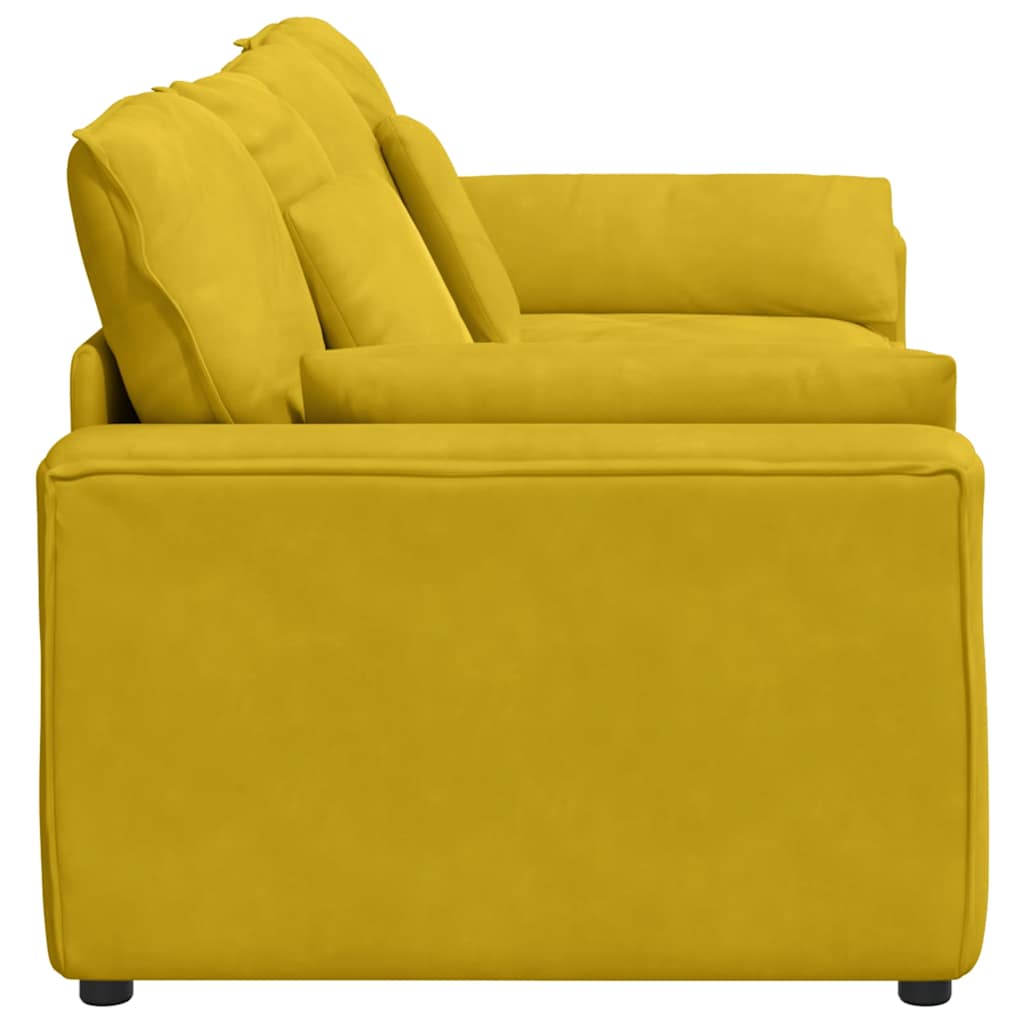 Modulares Sofa mit Kissen Gelb