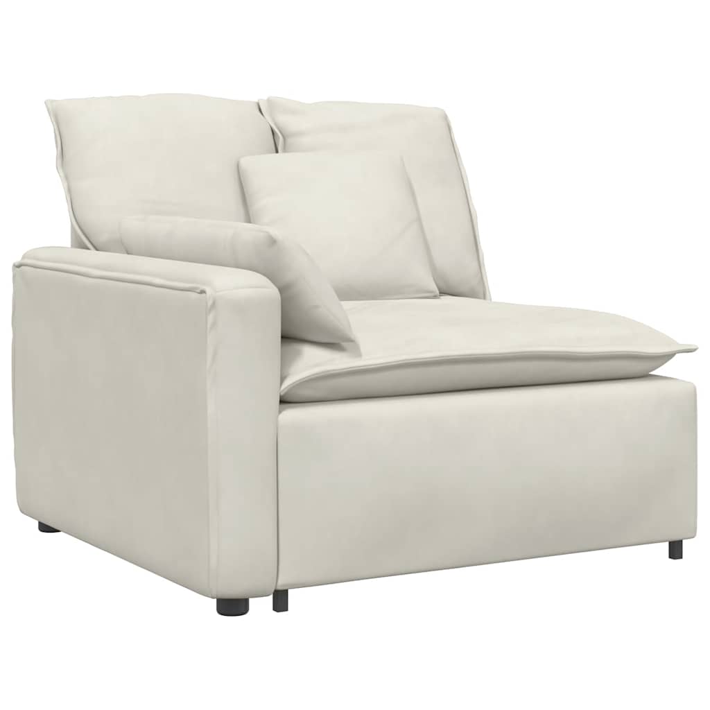 Modulares Sofa mit Kissen Cream