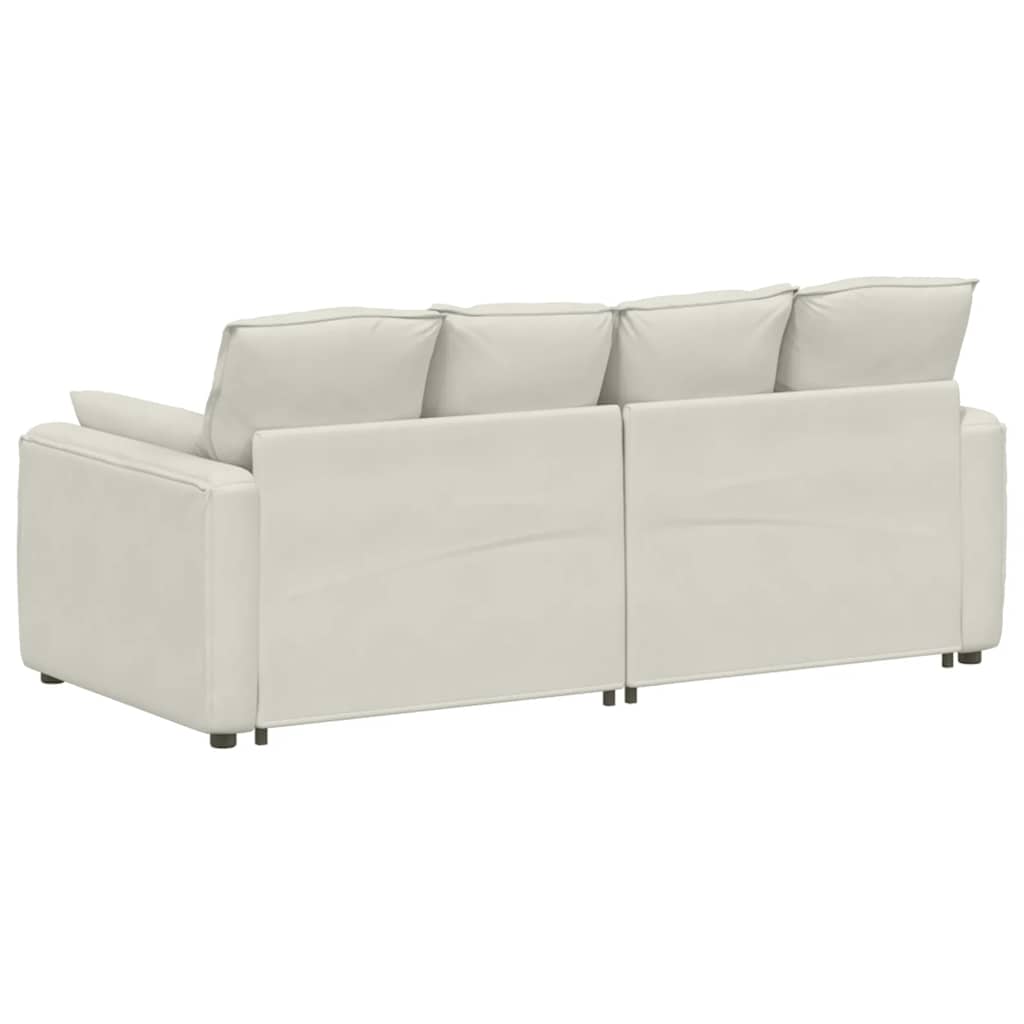 Modulares Sofa mit Kissen Cream
