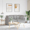 Modulares Sofa mit Kissen Stoff Wolkengrau