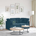 Modulares Sofa mit Kissen Samt Blau