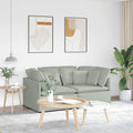 Modulares Sofa mit Kissen Samt Hellgrau