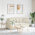 Modulares Sofa mit Kissen Samt Cream