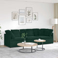 Modulares Sofa mit Kissen Samt Dunkelgrün