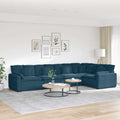Modulares Sofa mit Kissen Samt Blau