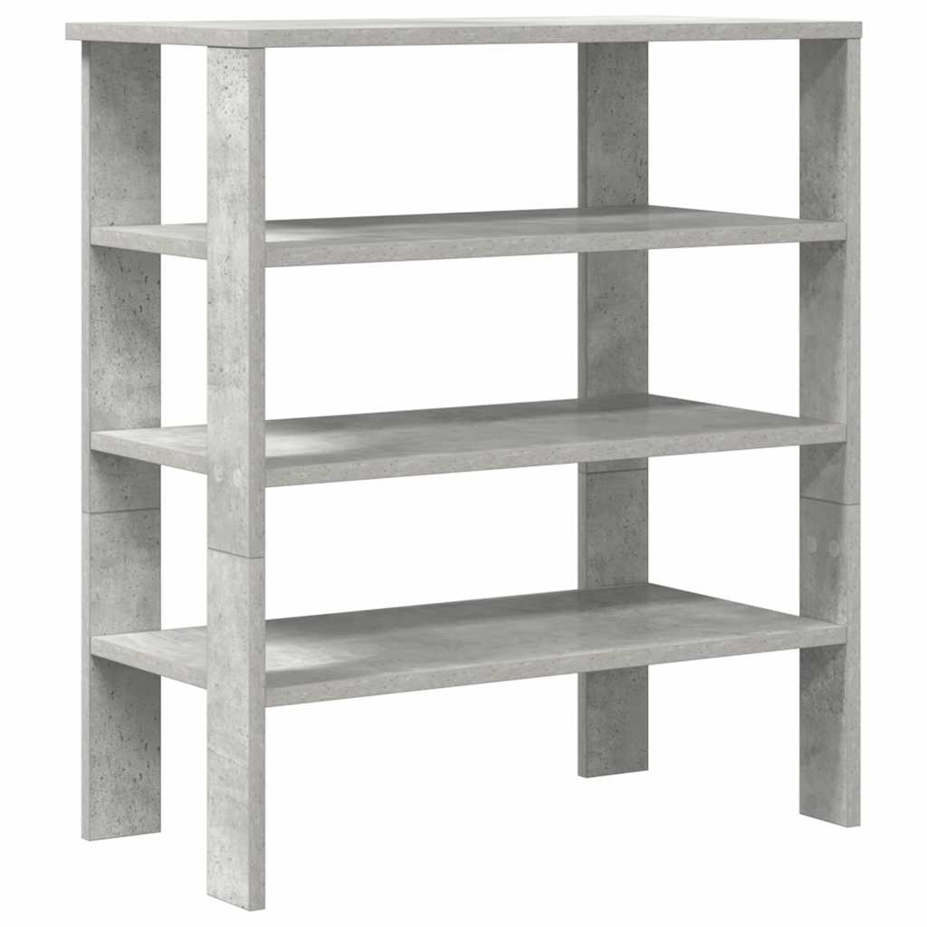 Schuhregal Betongrau 61x32x70 cm Holzwerkstoff