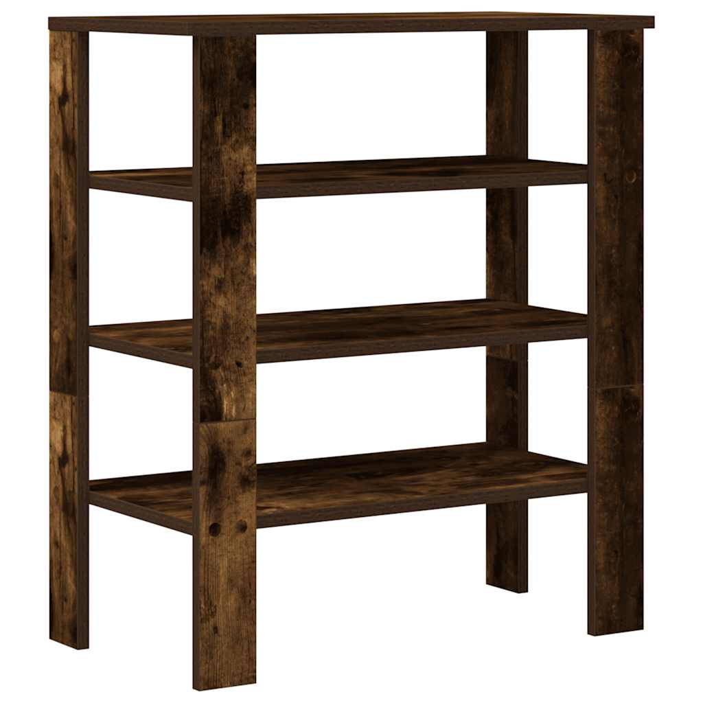 Schuhregal Räuchereiche 61x32x70 cm Holzwerkstoff
