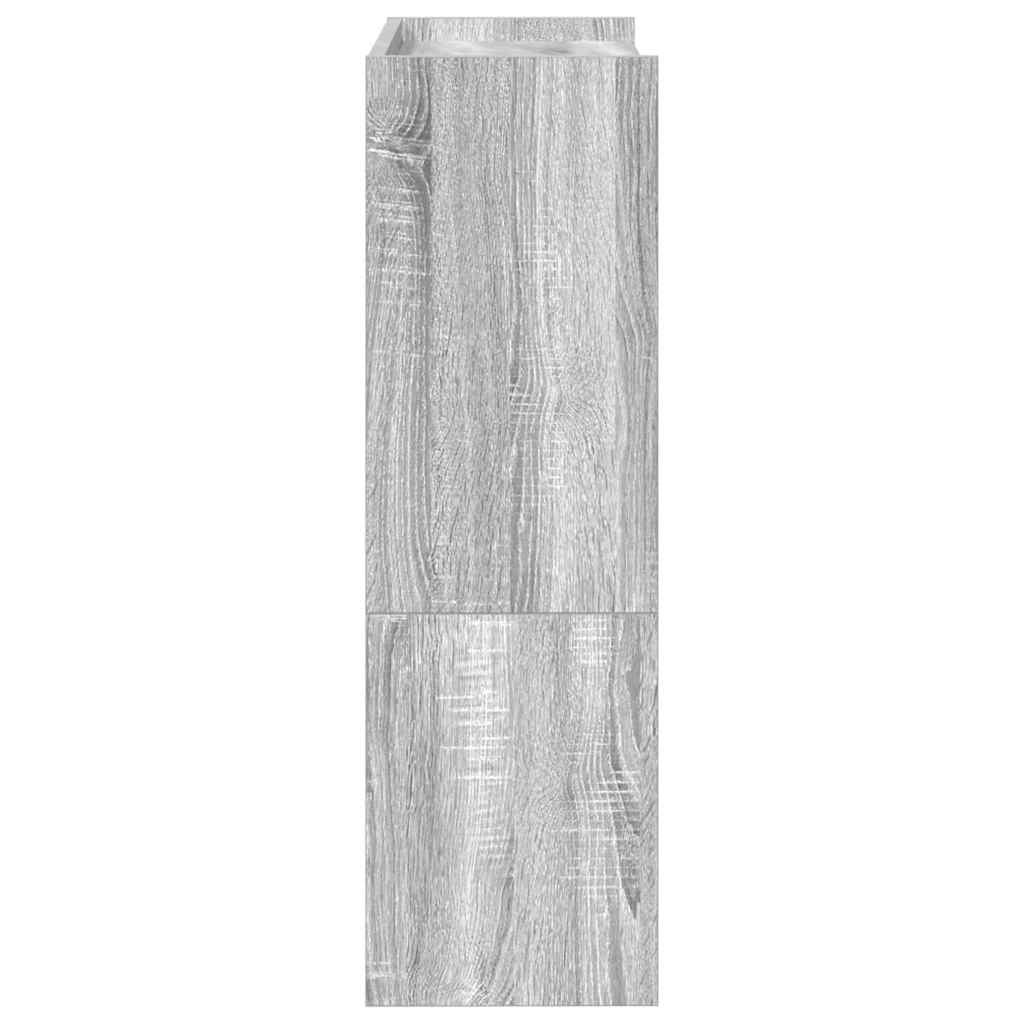 Schuhregal Grau Sonoma 60x25x81 cm Holzwerkstoff