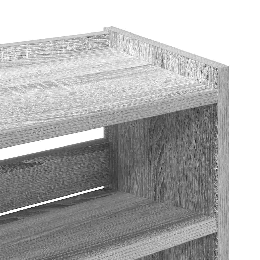 Schuhregal Grau Sonoma 60x25x81 cm Holzwerkstoff