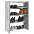 Schuhregal Grau Sonoma 60x25x81 cm Holzwerkstoff