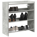 Schuhregal Betongrau 60x25x62 cm Holzwerkstoff