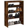 Schuhregal Räuchereiche 60x25x62 cm Holzwerkstoff