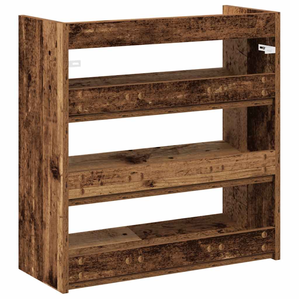 Schuhregal Altholz-Optik 60x25x62 cm Holzwerkstoff