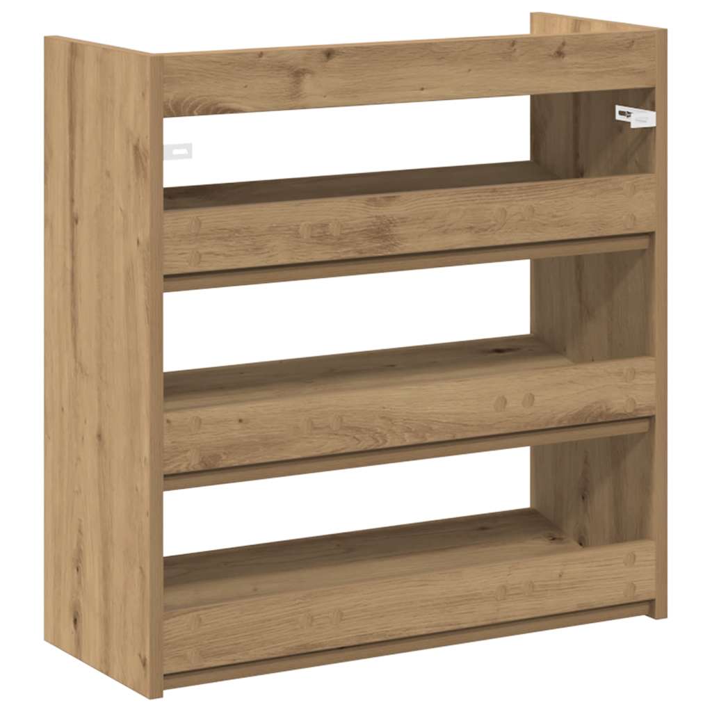 Schuhregal Artisan-Eiche 60x25x62 cm Holzwerkstoff