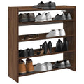 Schuhregal Braun Eichen-Optik 80x25x81 cm Holzwerkstoff