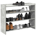 Schuhregal Betongrau 80x25x62 cm Holzwerkstoff
