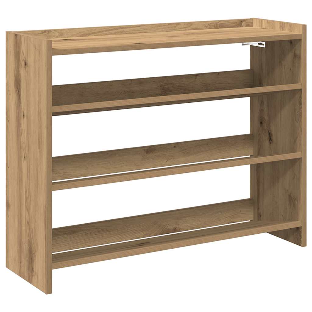 Schuhregal Artisan-Eiche 80x25x62 cm Holzwerkstoff