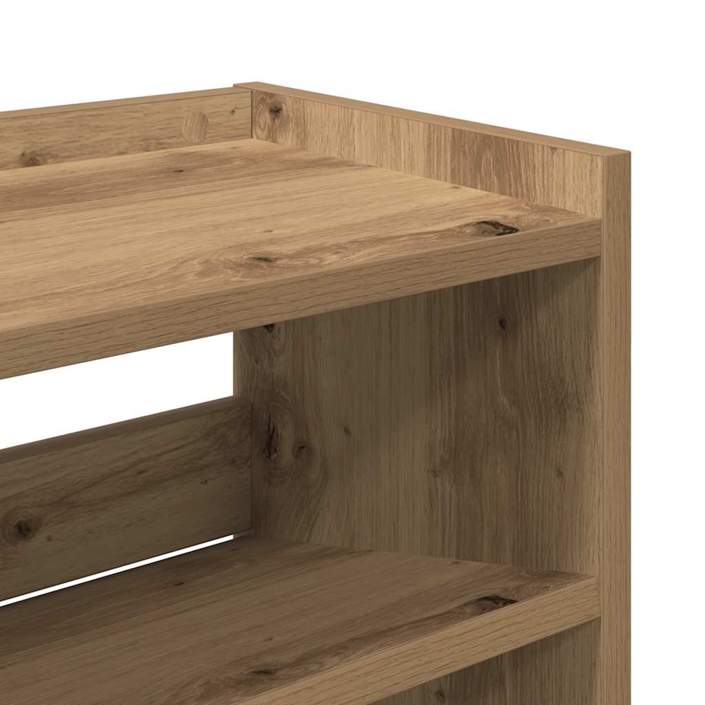 Schuhregal Artisan-Eiche 80x25x62 cm Holzwerkstoff