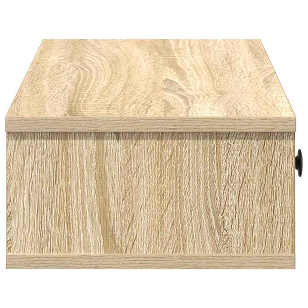 Wandregal mit Schubladen Sonoma-Eiche 60x28x15 cm Holzwerkstoff