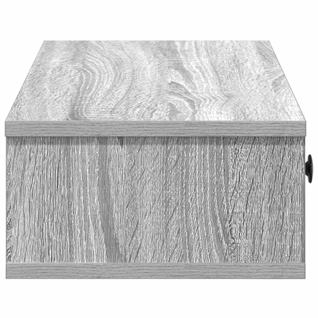 Wandregal mit Schubladen Grau Sonoma 60x28x15 cm Holzwerkstoff
