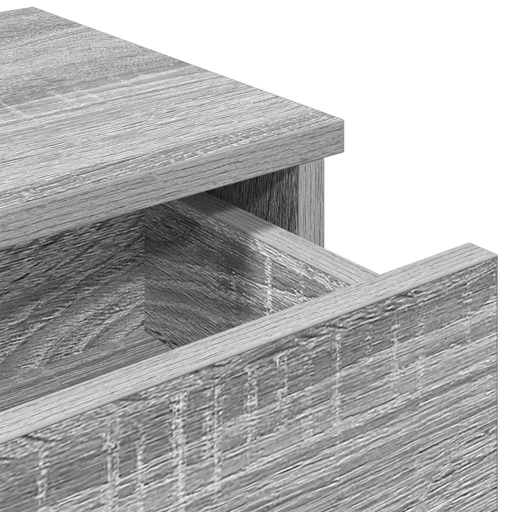 Wandregal mit Schubladen Grau Sonoma 60x28x15 cm Holzwerkstoff