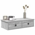Wandregal mit Schubladen Grau Sonoma 60x28x15 cm Holzwerkstoff