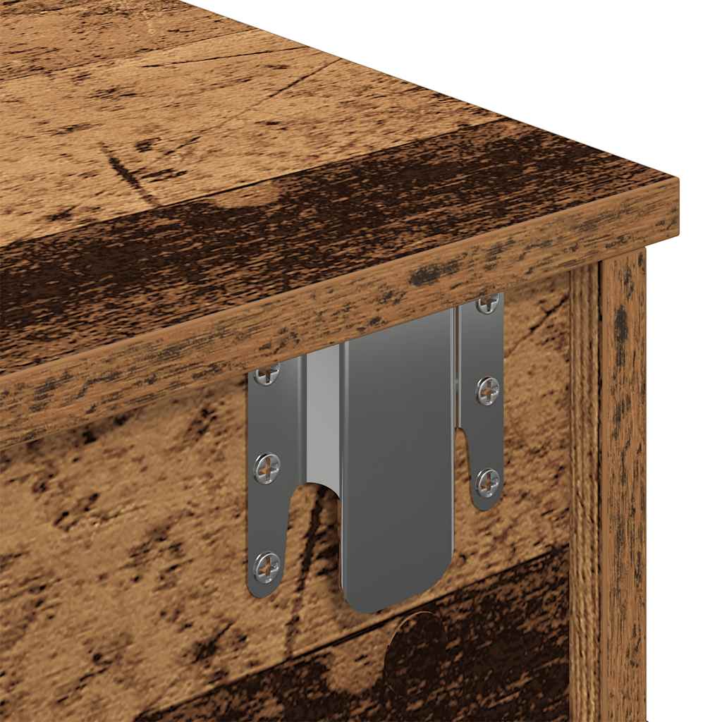 Wandregal mit Schubladen Altholz-Optik 60x28x15cm Holzwerkstoff