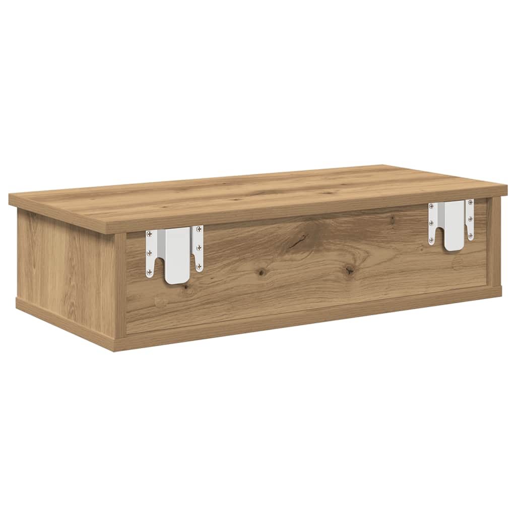 Wandregal mit Schubladen Artisan-Eiche 60x28x15cm Holzwerkstoff