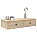 Wandregal mit Schubladen Sonoma-Eiche 80x34x17 cm Holzwerkstoff