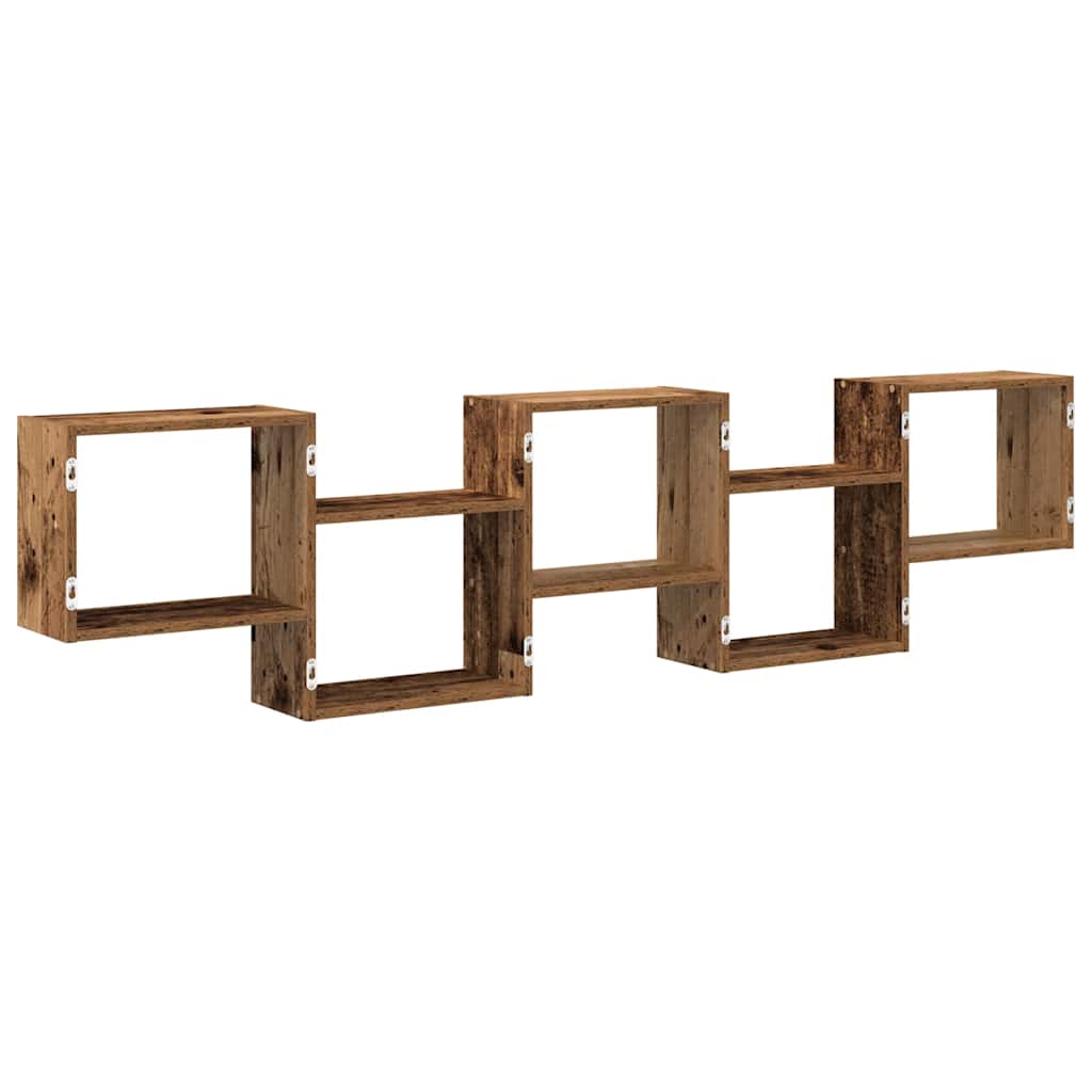 Würfelregal 5 Fächer Altholz-Optik Holzwerkstoff