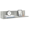 Wandregale 2 Stk. Betongrau 75x16,5x16,5 cm Holzwerkstoff
